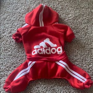 Red Adidog jumpsuit